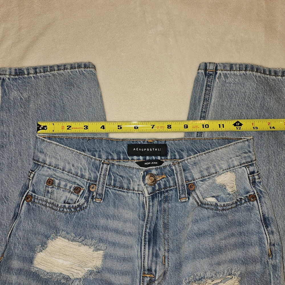 Aeropostale Ripped Light Blue Boyfriend Jeans - Picture 11 of 14